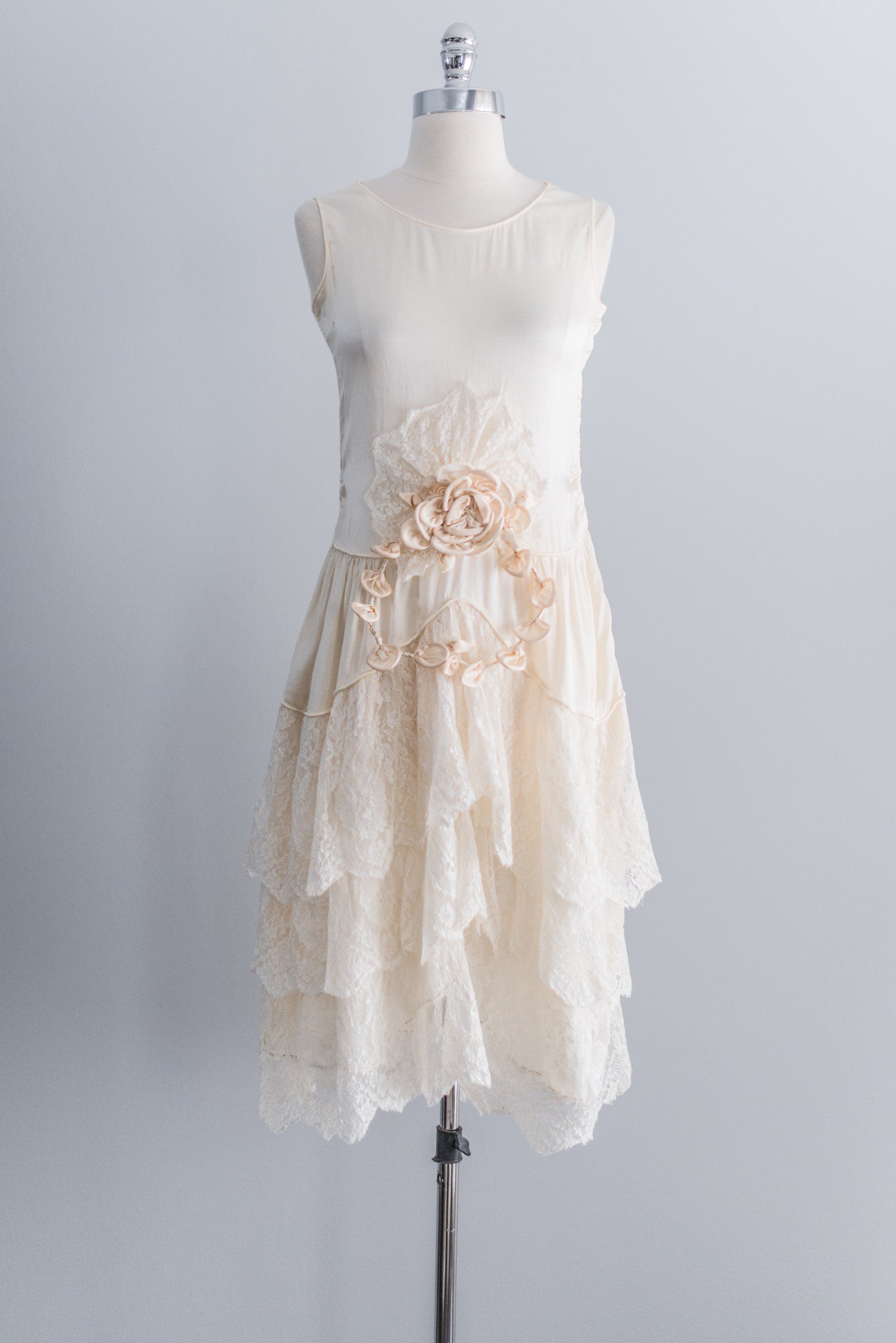 satin flapper dress