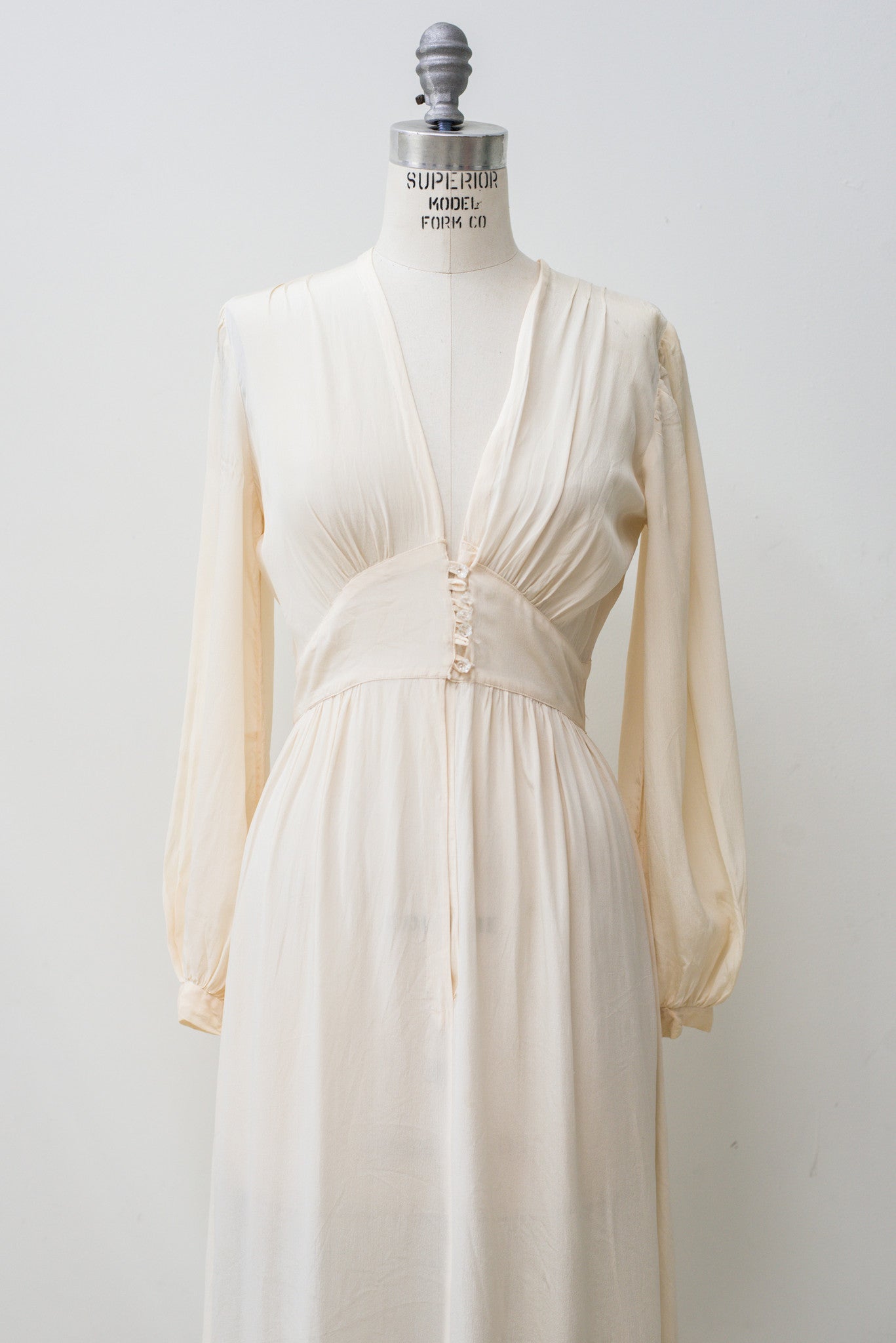 silk crepe gown