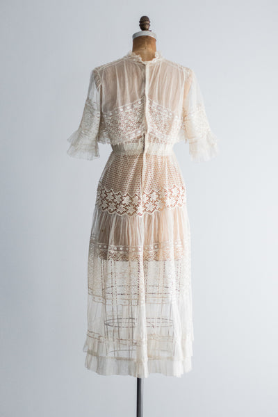 Edwardian Netted Lace Dress - S | G O S S A M E R