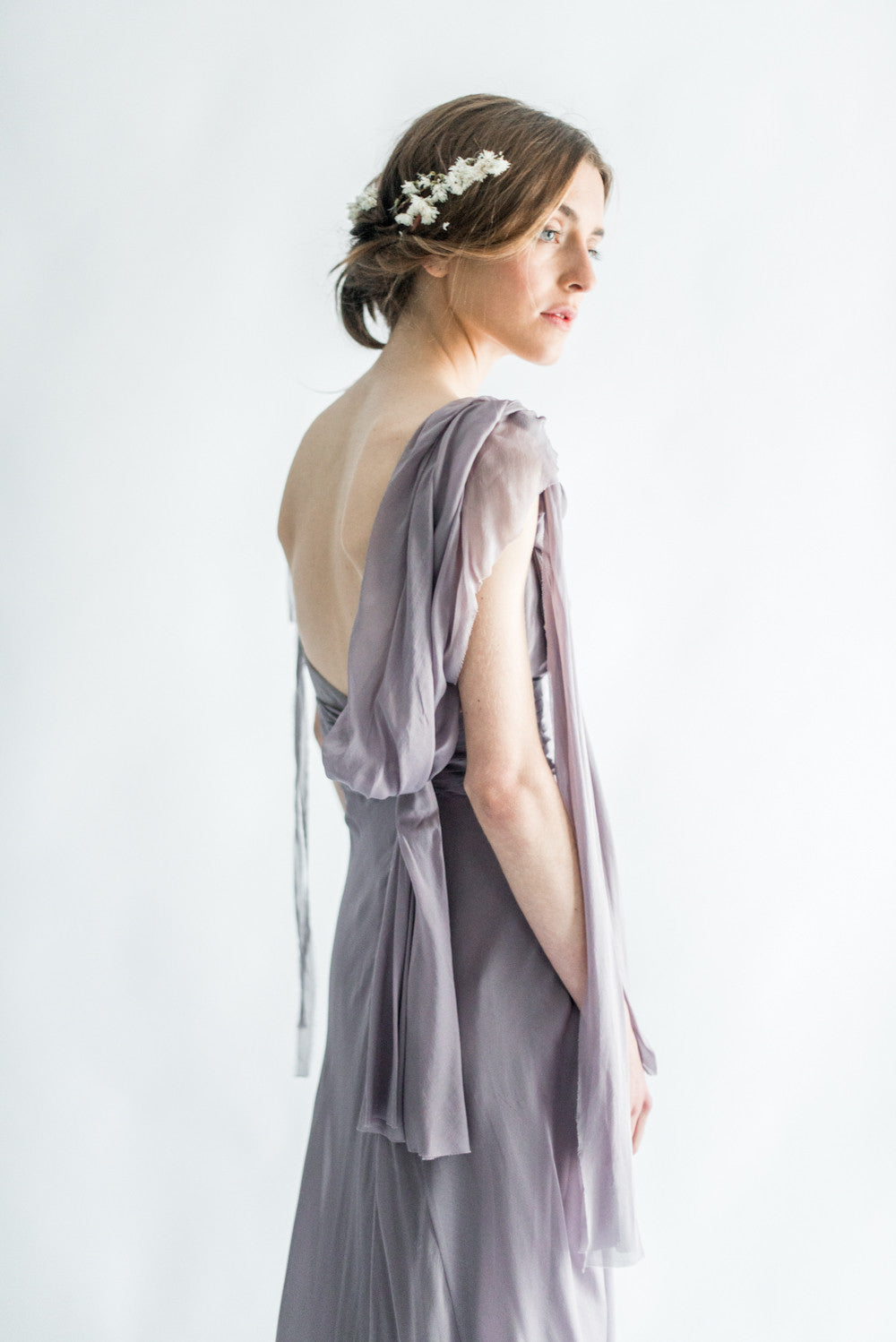 Alberta Ferretti Lavender Silk Goddess Gown - S | G O S S A M E R