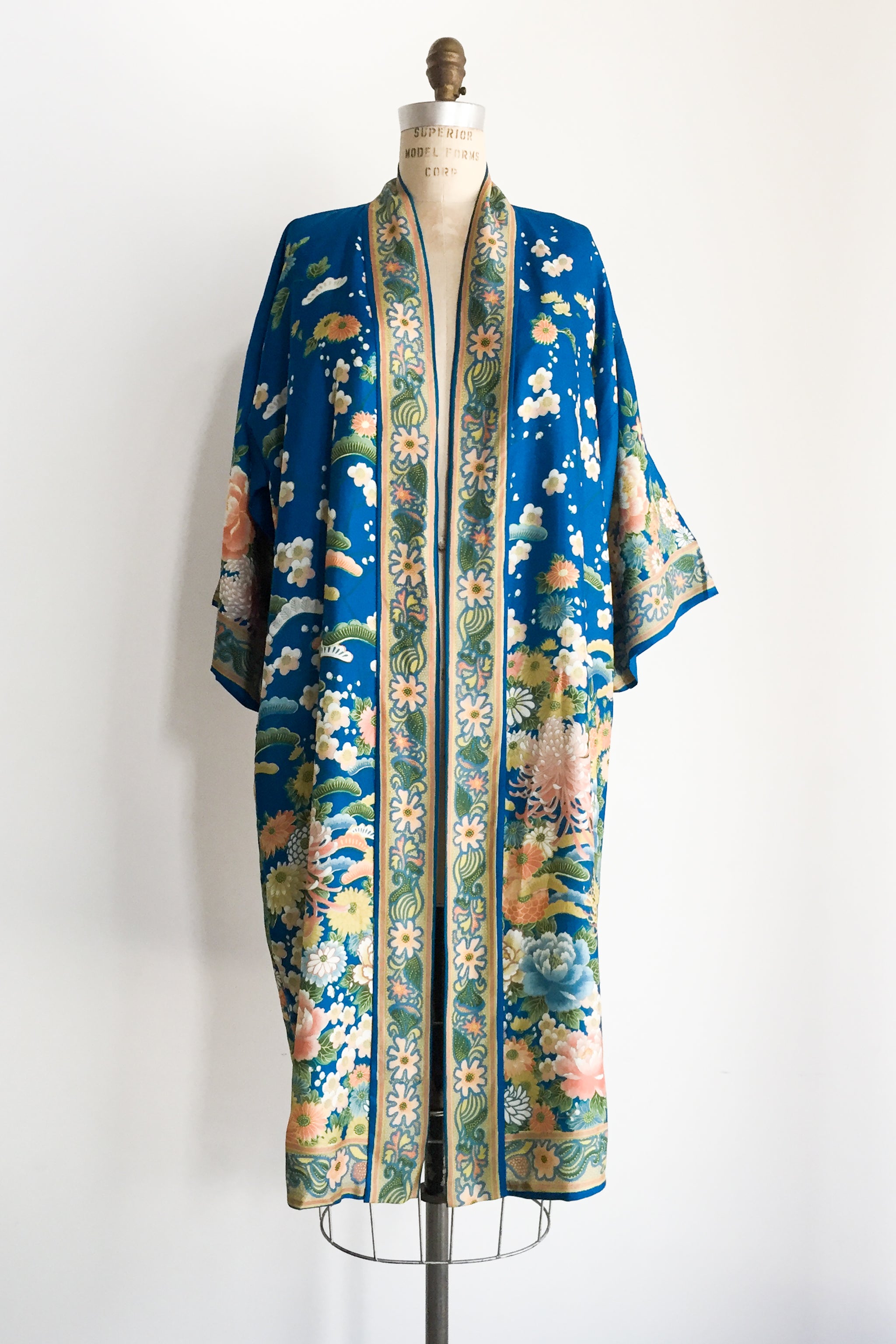 silk floral robe