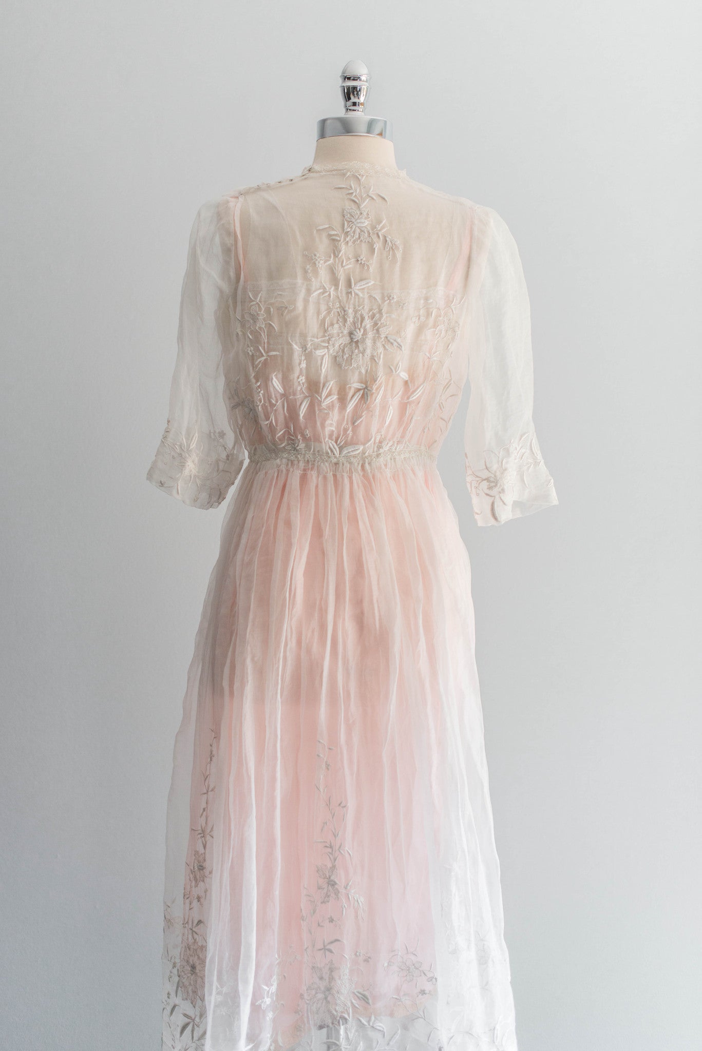 [SOLD] Silk Organza Embroidered Tea Dress | G O S S A M E R