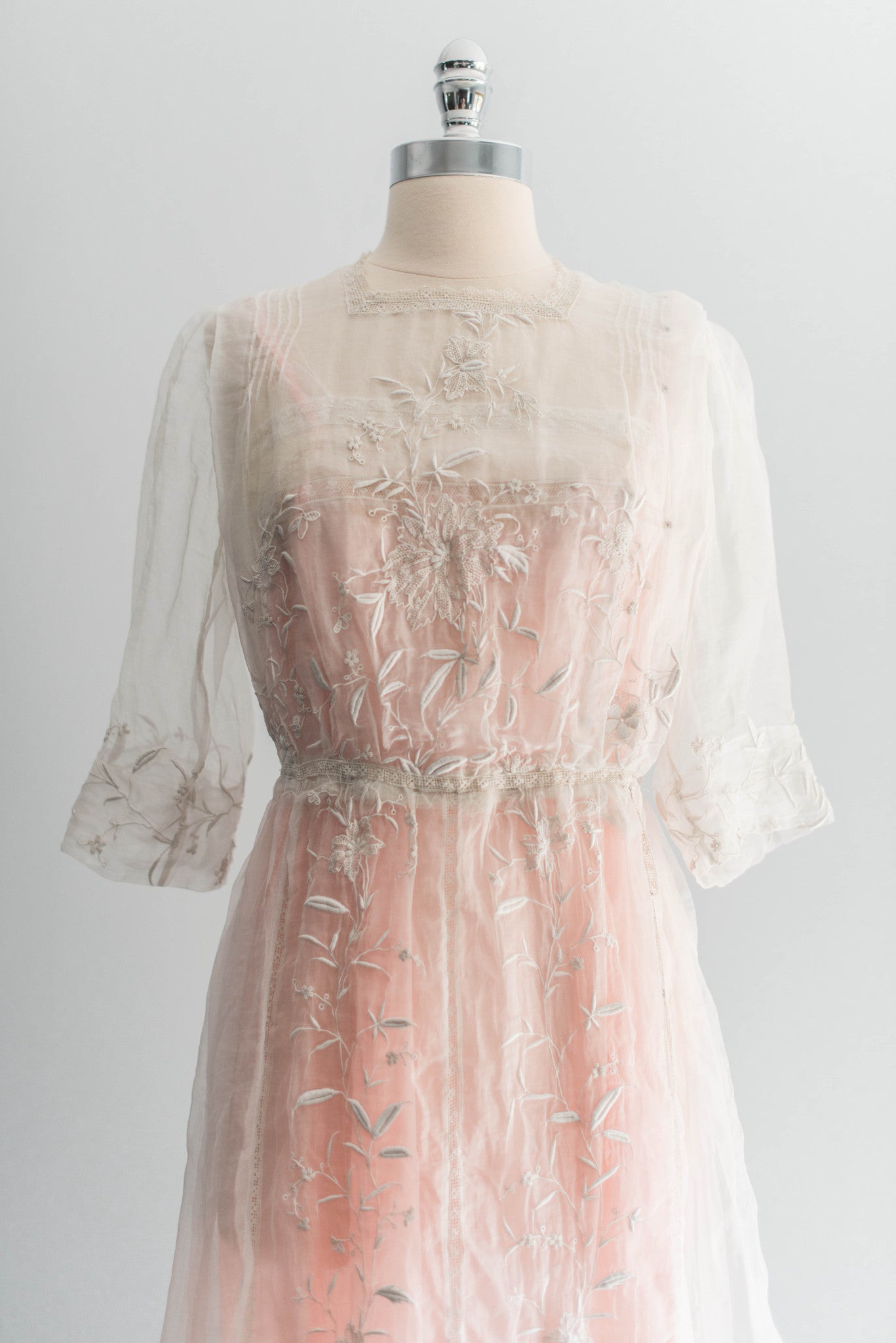 [SOLD] Silk Organza Embroidered Tea Dress | G O S S A M E R