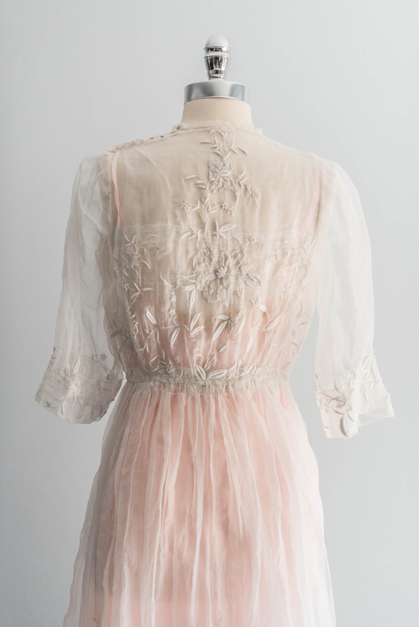 [SOLD] Silk Organza Embroidered Tea Dress | G O S S A M E R