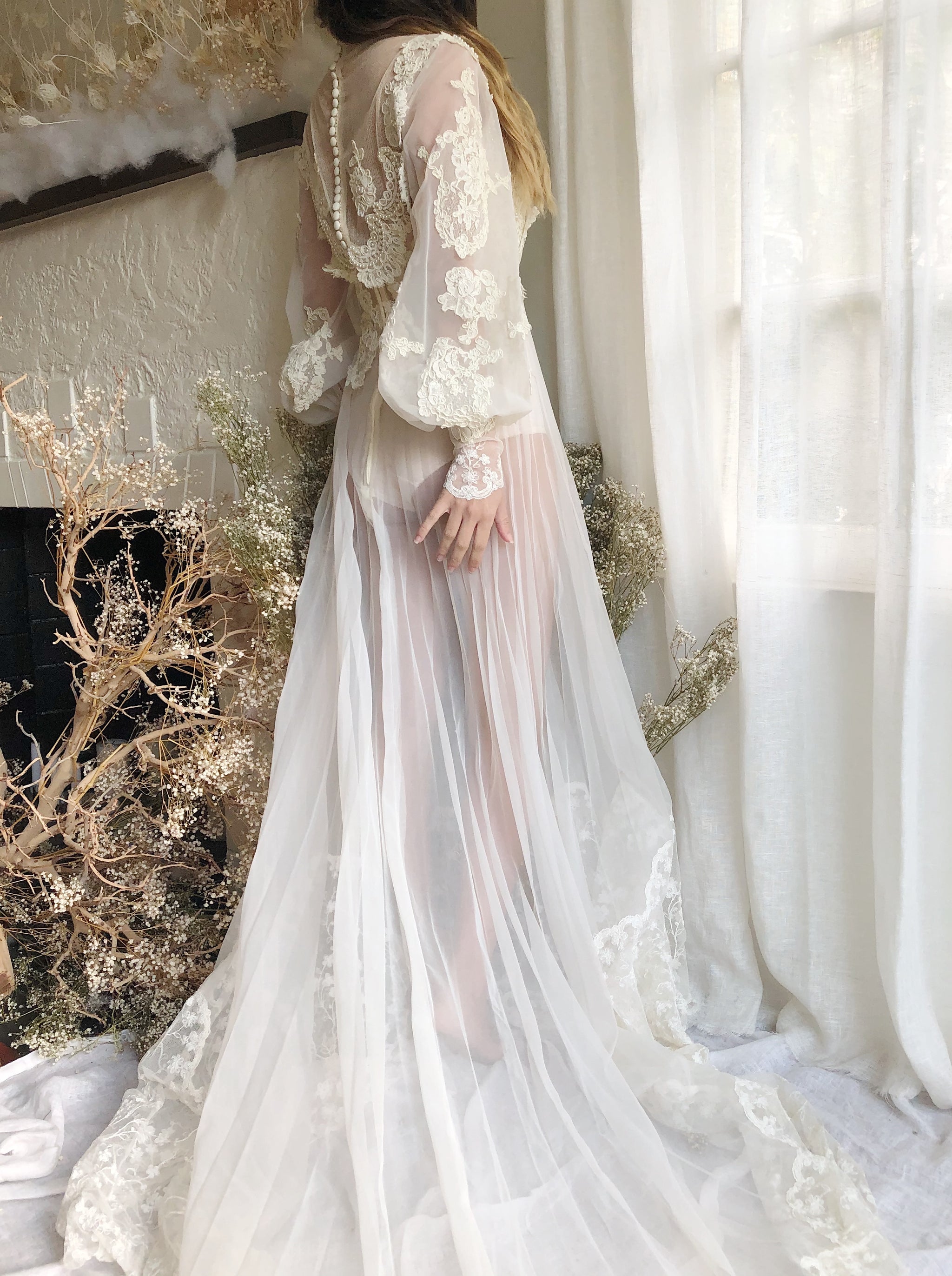 bishop sleeve wedding dress