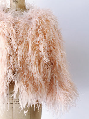 peach ostrich feathers