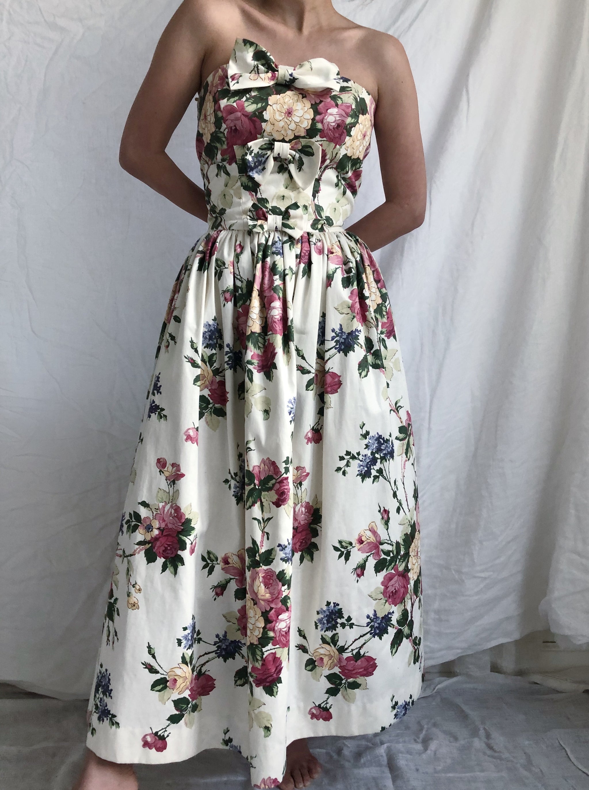 1980s floral dress