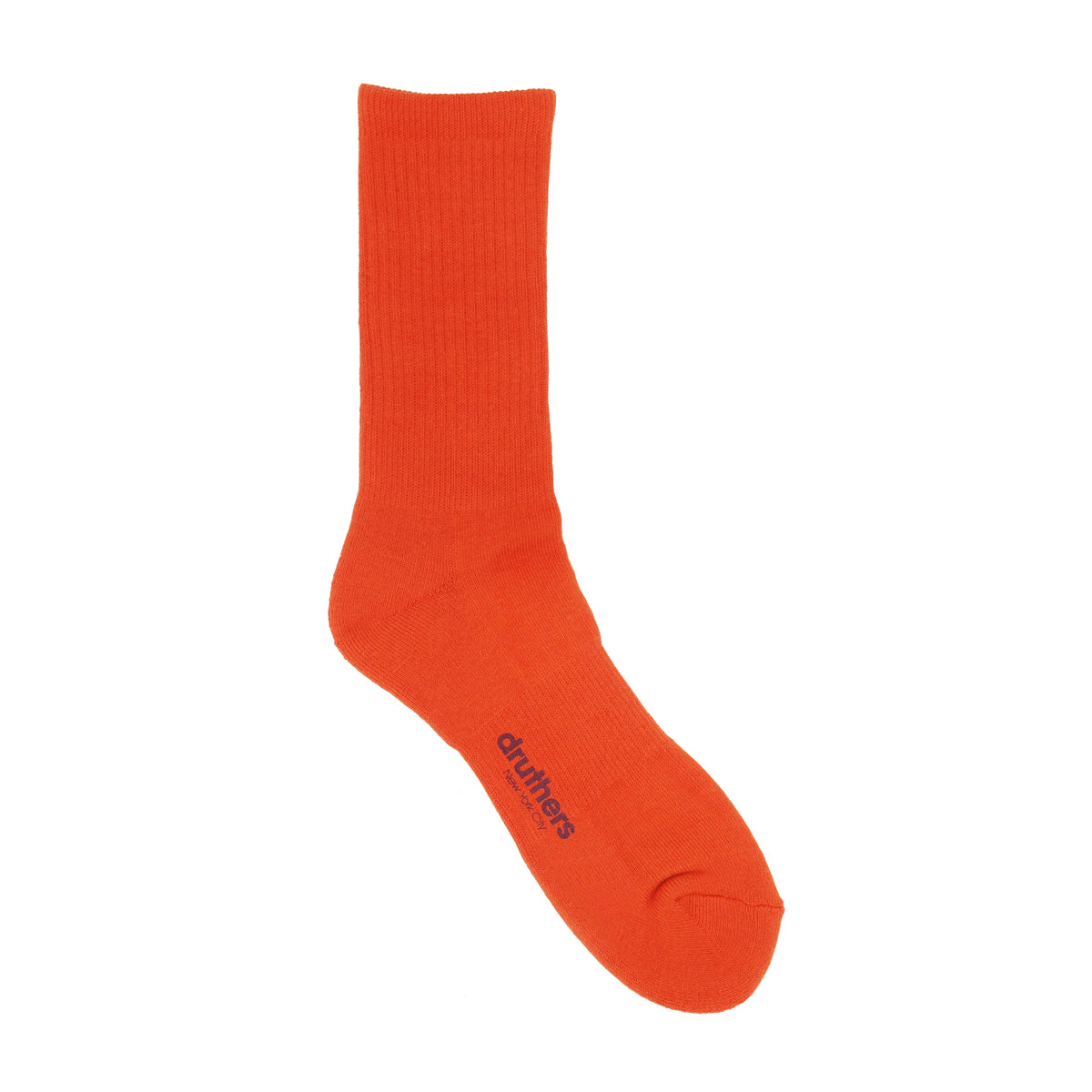 EVERYDAY ORGANIC COTTON CREW SOCK - DARK ORANGE