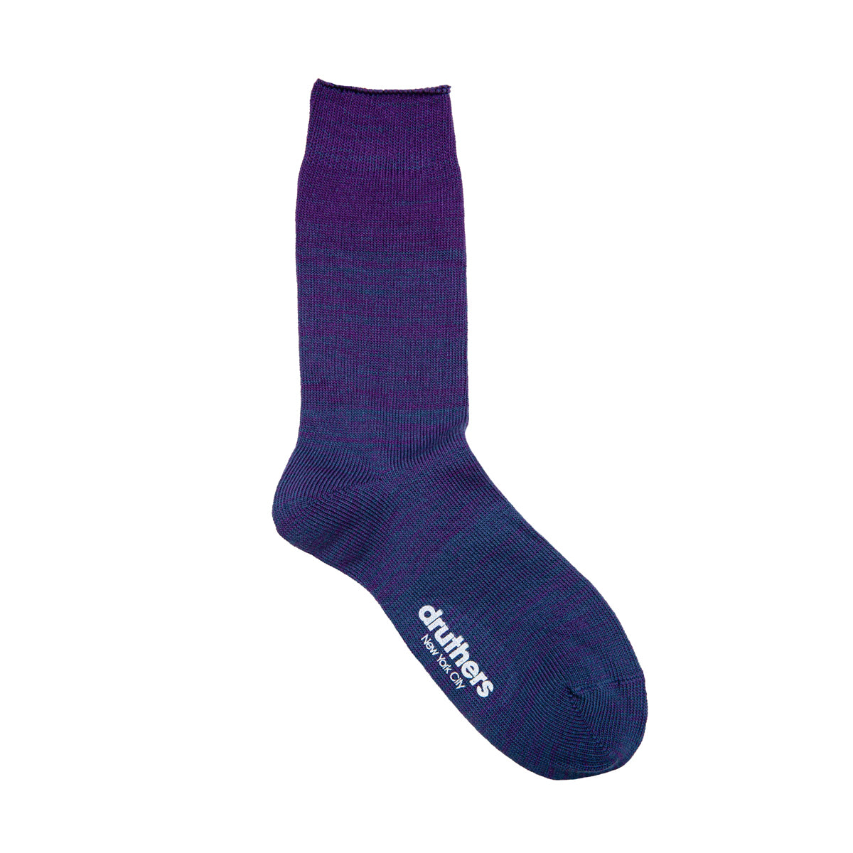 ORGANIC COTTON GRADIENT CREW SOCK - PURPLE & NAVY