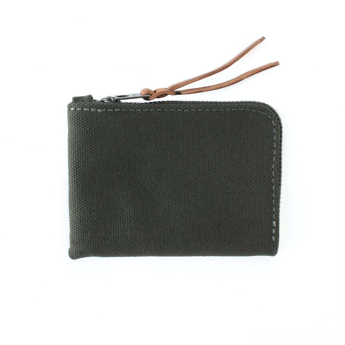 CANVAS ZIP SLIM WALLET - GREEN