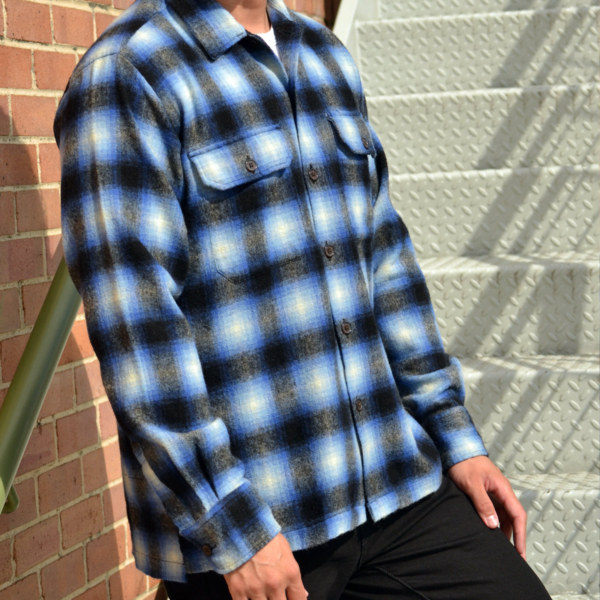 セール！ UNIVERSAL PRODUCTS OMBRE CHECK SHIRT - 通販 - bonkulovic.com