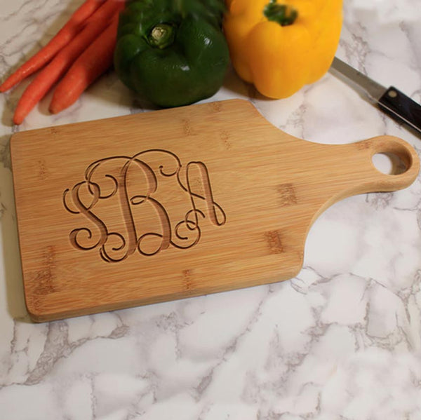 Wooden Cutting Board Initial Dots - Personalized Gallery