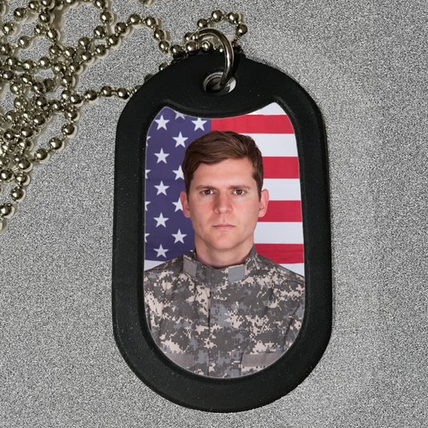 Custom Personalized U.S Military Dog Tag Key Chain w/ Key Chain