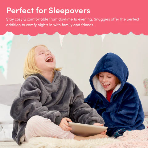 Snuggy Grey Kids Hooded Blanket Overview