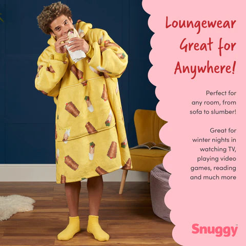 Snuggy Kebab Print Hooded Blanket Overview