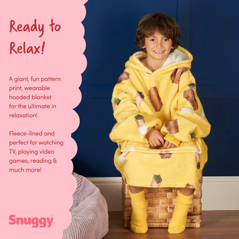 Snuggy Kebab Print Kids Hooded Blanket Overview