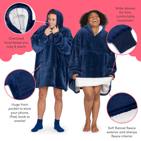 Snuggy Navy Hooded Blanket benefits