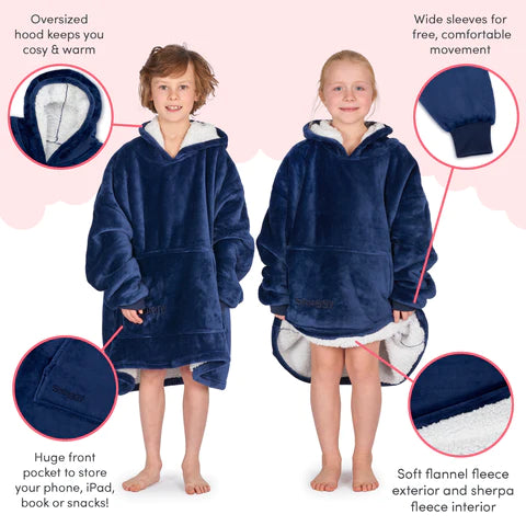 Snuggy Navy Kids Hooded Blanket benefits