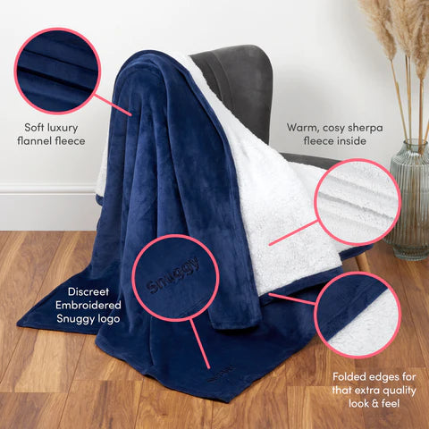 Snuggy Navy Fleece Blanket benefits