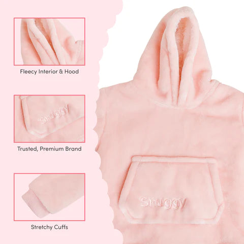 Snuggy Pink baby & toddler Hooded Blanket details