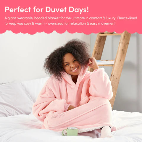 Snuggy Pink Hooded Blanket details