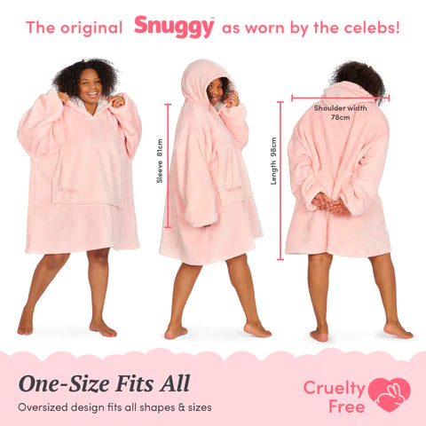 Snuggy Pink Hooded Blanket size guide