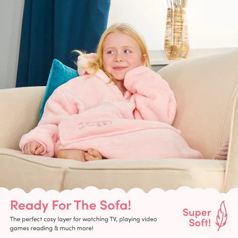 Snuggy Pink Kids Hooded Blanket Overview