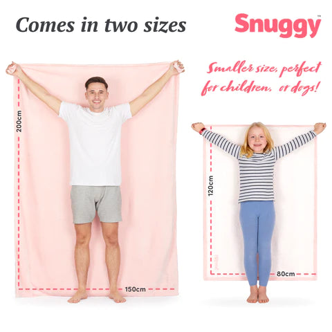 Snuggy Pink Fleece Blanket sizes