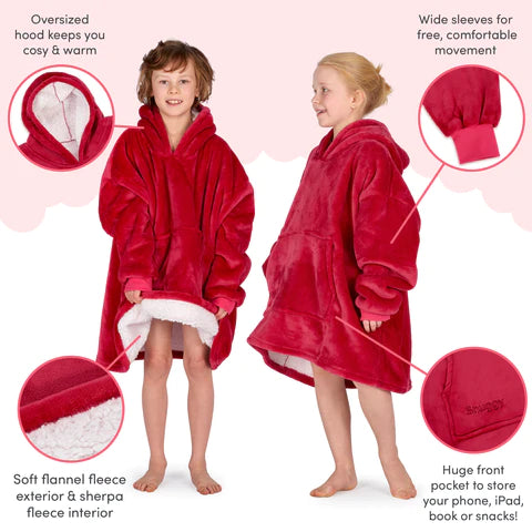 Snuggy Red kids Hooded Blanket benefits