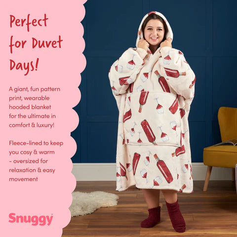 Snuggy Red Wine Hooded Blanket overview