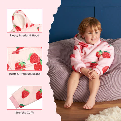 Snuggy Strawberry Toddler Hooded Blanket overview