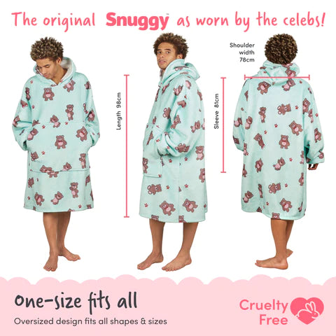 Snuggy Teddy Hoodie Blanket Size Guide