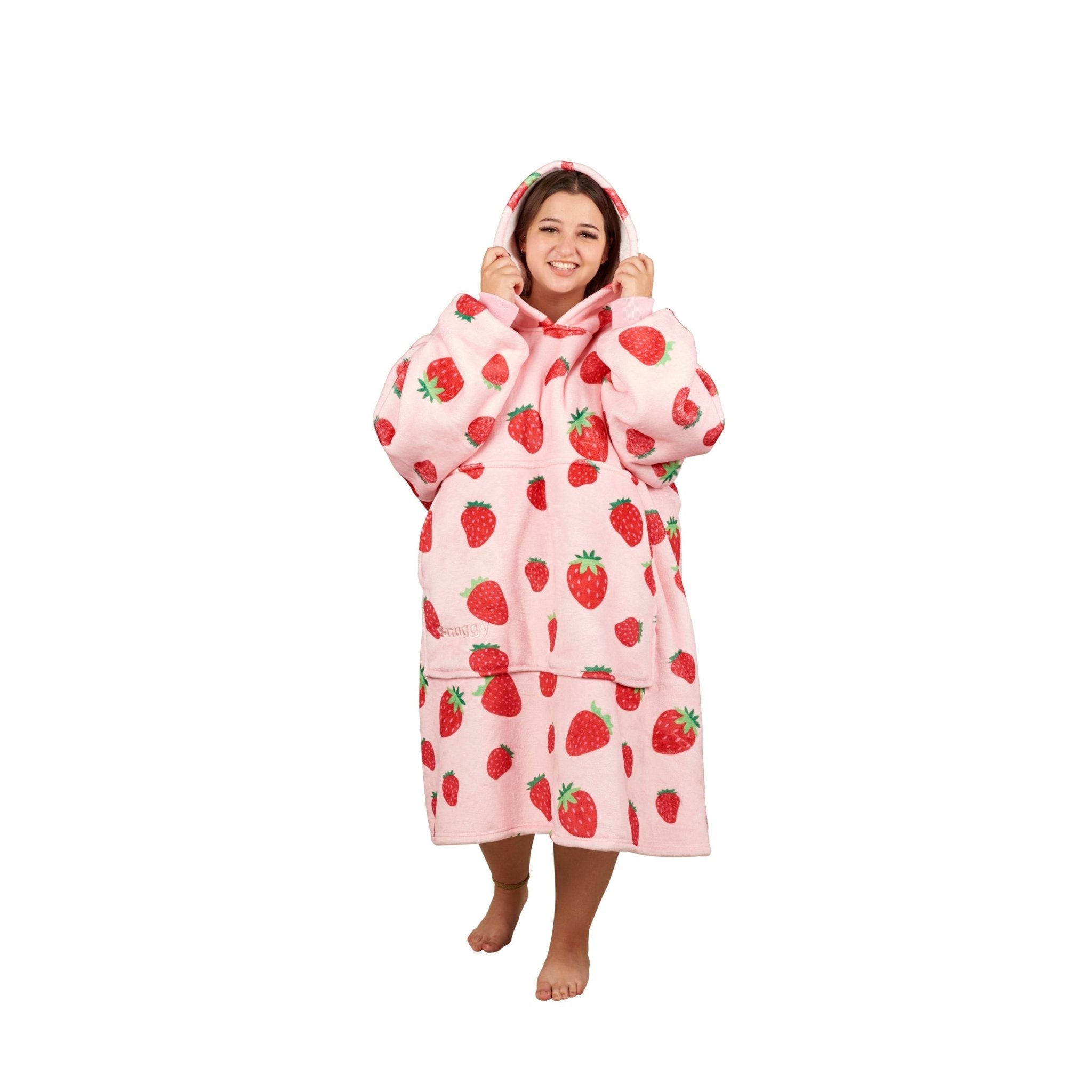 Snuggy Pink Adults Hooded Blanket