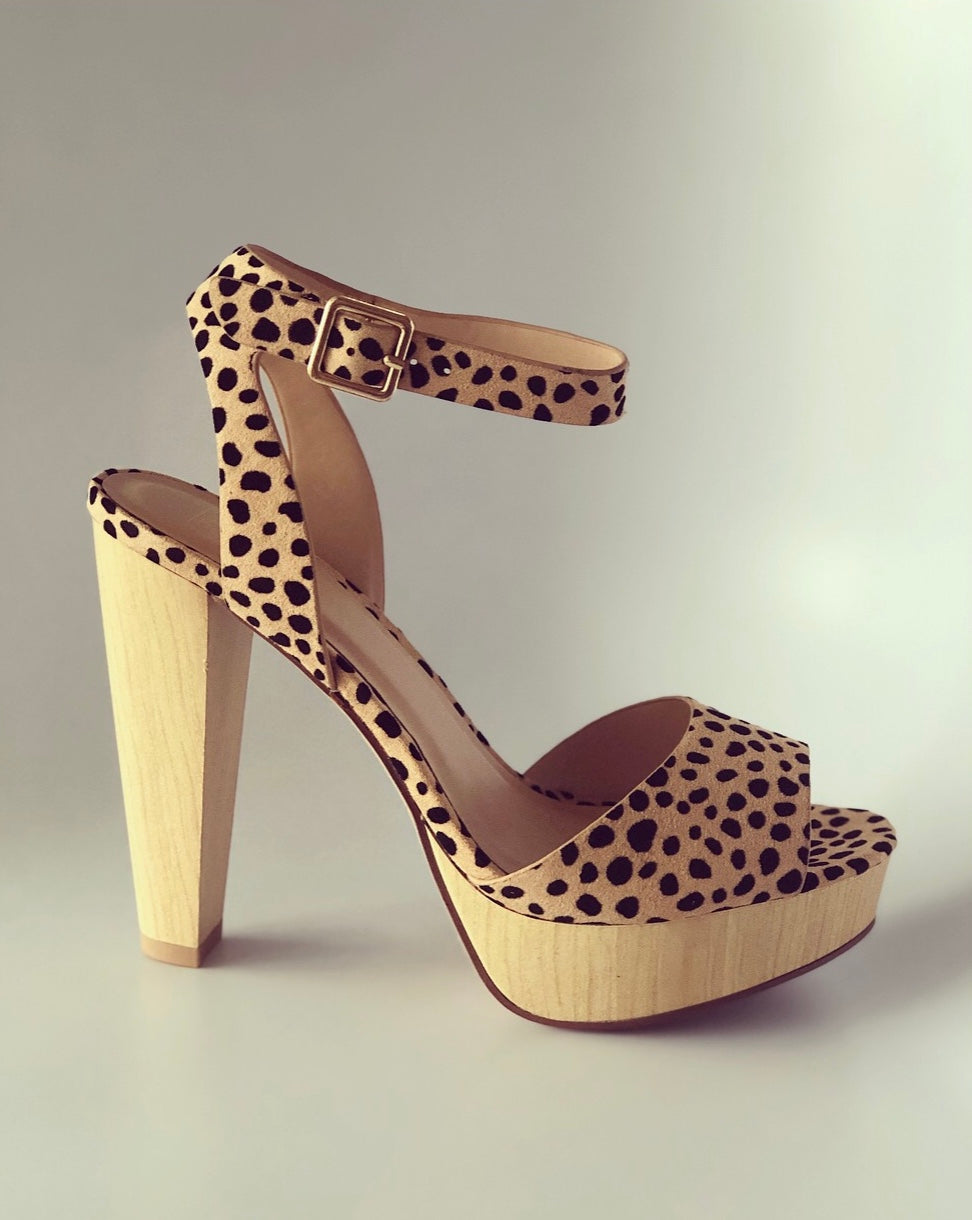 cheetah platform heels