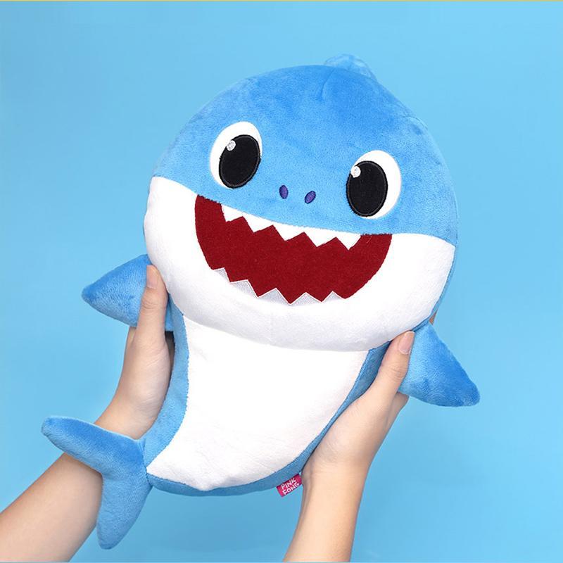 blue baby shark plush toy