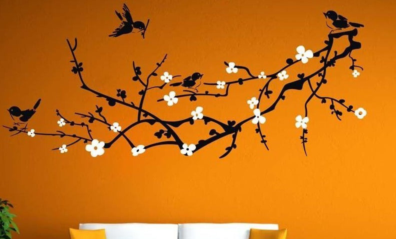 Birds Tree Branch Nursery Wall Stickers | HYWallArt