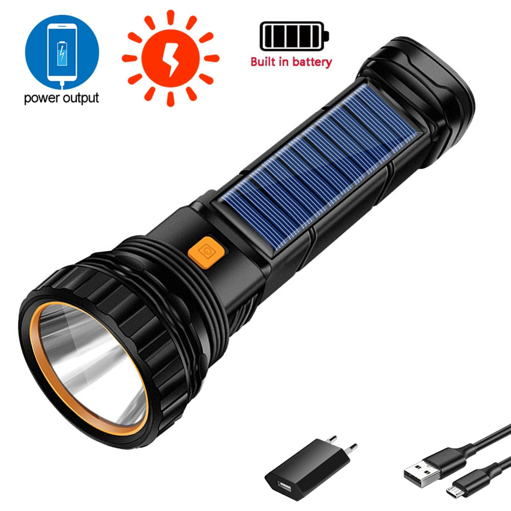 Solar Multi-Function Super Flashlight】Solar Super Flashlight Led Flas –  Saleaxis.Com