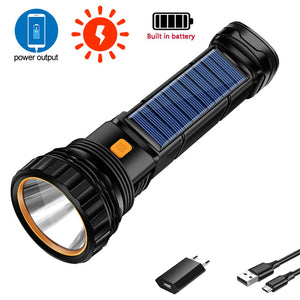 solar flashlight usb charger