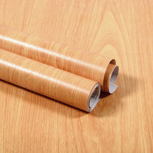 Load image into Gallery viewer, Wood Grain Home Decor Furniture Waterproof Vinyl Wall Sticker Self Adhesive PVC Wallpaper Kitchen Cabinet  Door Sticker
