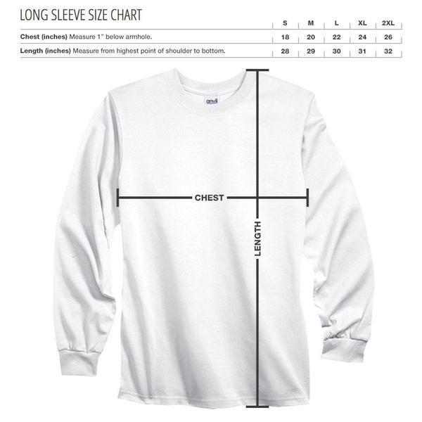 Master of Luck Icon Heart Long Sleeve - DGry on Wht