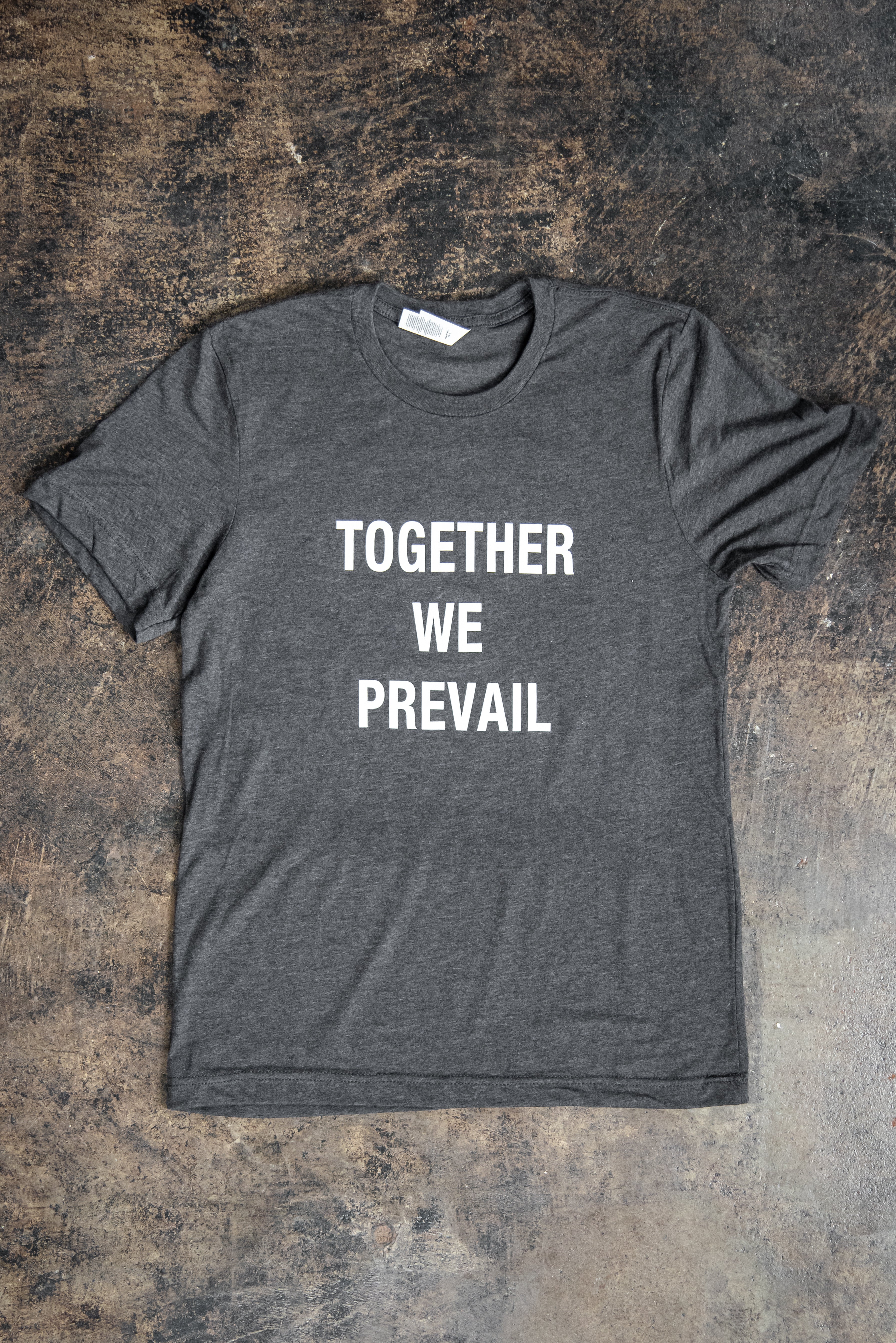 Together We Prevail T-Shirt | Dark Heather Grey - Prevail Coffee product image