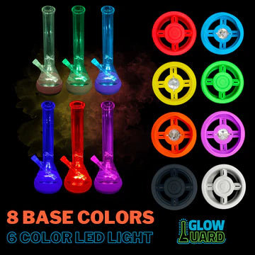 Glow Guard Silicone Bong Base USB Rechargeable LED Protection