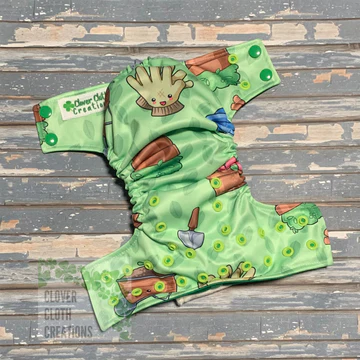 Watercolor Books Fitted Cloth Diaper - Made to Order – Clover Cloth  Creations