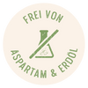 Frei von Aspartam und Erdöl