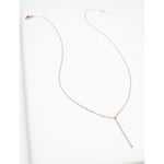 Accent Vertical Bar Dotted Necklace