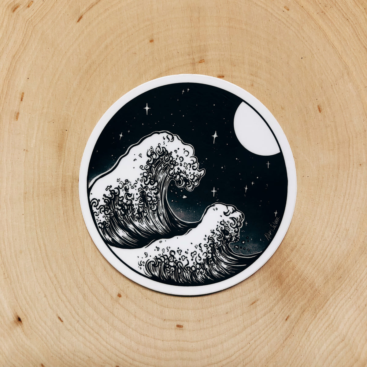 Waves + Night Sky Vinyl Sticker – Kaari & Co.