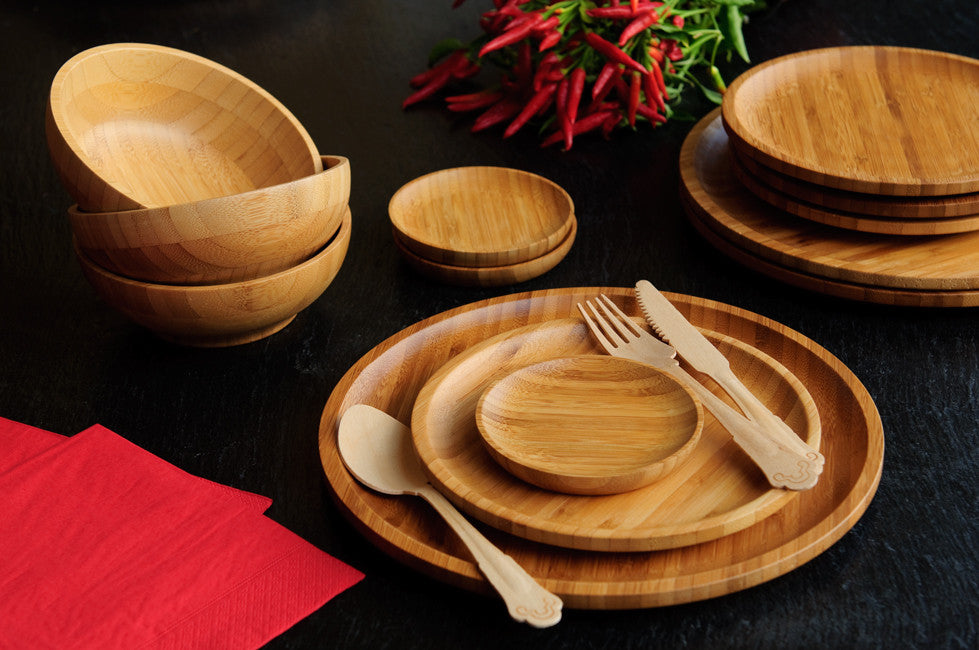 100% Organic Bamboo 3-piece Dinner Set – DishesOnly