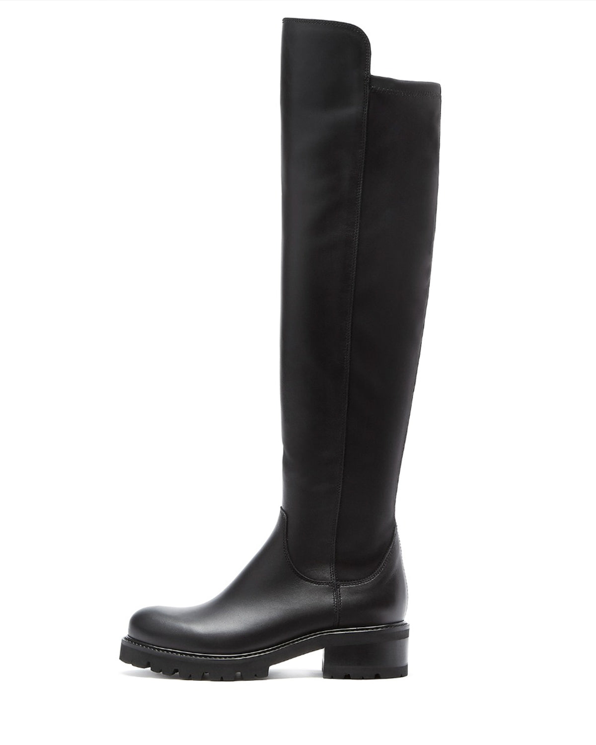 Catherine Leather Over the Knee Boot | Black – Well Heeled