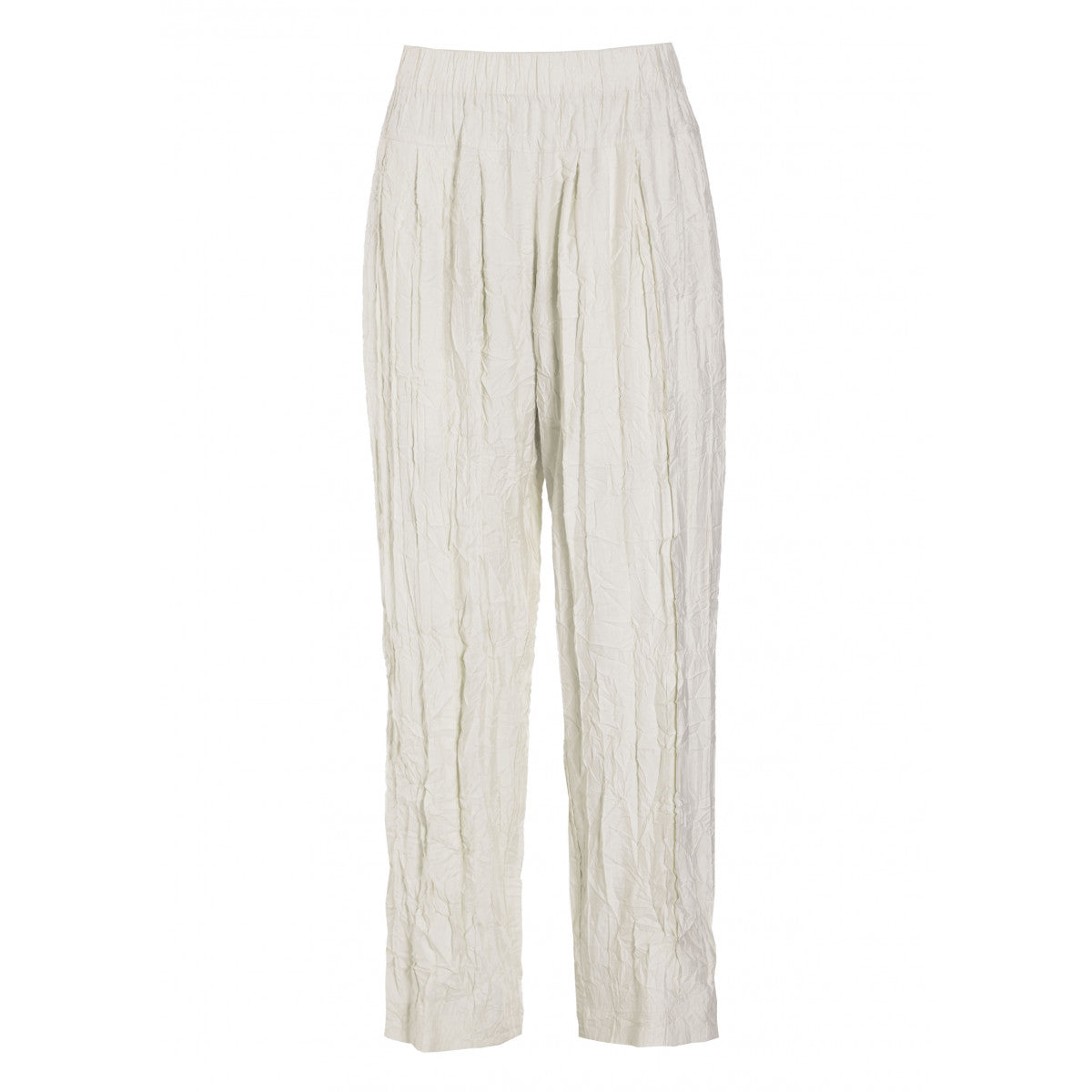 Crinkle Plisse Pant | Ivory