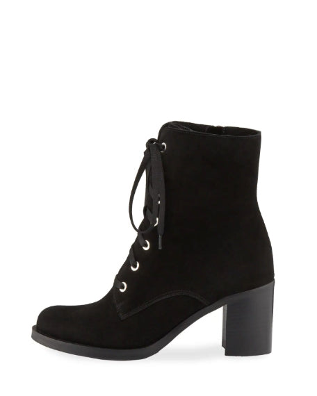 lace up black bootie